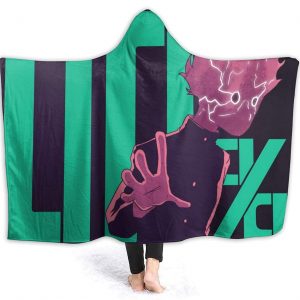 Mob Psycho 100 Pilling Proof Flannel Hooded Blanket