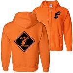 Monster Hunter Jacket - Solid Color Orange Fleeced Zip Up Hoodie