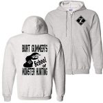 Monster Hunter Jacket - Solid Color White Fleeced Zip Up Hoodie