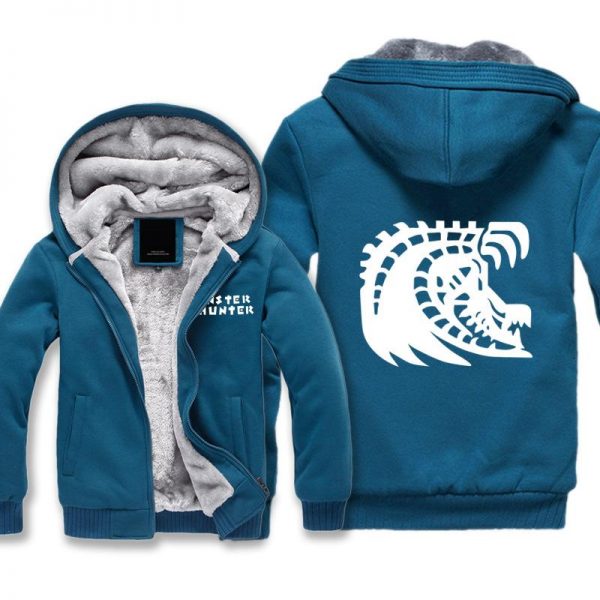 Monster Hunter Jackets - Solid Color Monster Hunter Black Eclipse Dragon Icon Super Cool Fleece Jacket