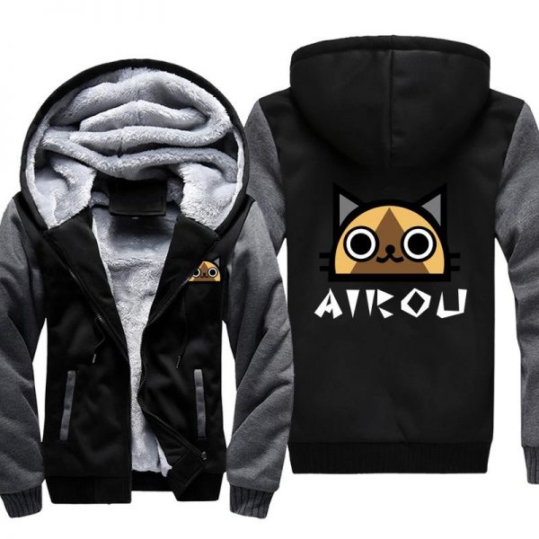 Monster Hunter Jackets - Solid Color Monster Hunter Game AIROU Icon Super Cool Fleece Jacket