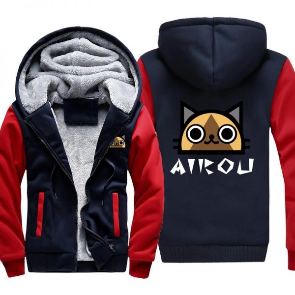 Monster Hunter Jackets - Solid Color Monster Hunter Game AIROU Icon Super Cool Fleece Jacket