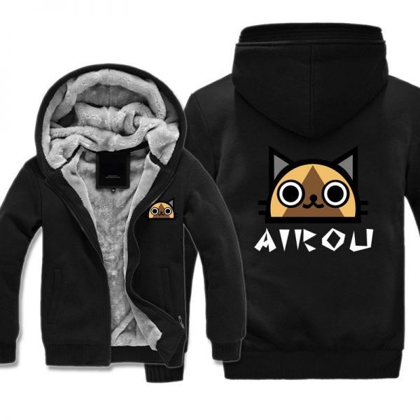 Monster Hunter Jackets - Solid Color Monster Hunter Game AIROU Icon Super Cool Fleece Jacket
