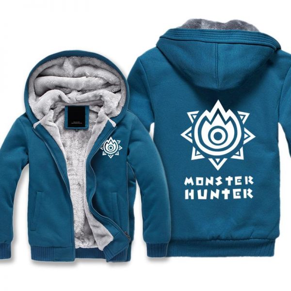 Monster Hunter Jackets - Solid Color Monster Hunter Game LOGO Icon Super Cool Fleece Jacket