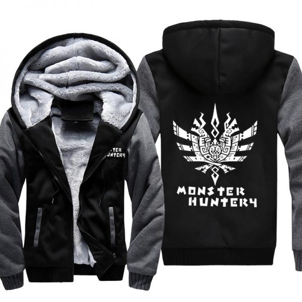 Monster Hunter Jackets - Solid Color Monster Hunter Game Ray Wolf Dragon Fleece Jacket
