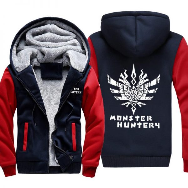Monster Hunter Jackets - Solid Color Monster Hunter Game Ray Wolf Dragon Fleece Jacket