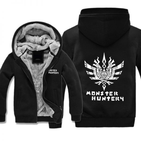 Monster Hunter Jackets - Solid Color Monster Hunter Game Ray Wolf Dragon Fleece Jacket
