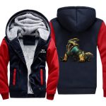 Monster Hunter Jackets - Solid Color Monster Hunter Game Ray Wolf Dragon Icon Super Cool Fleece Jacket