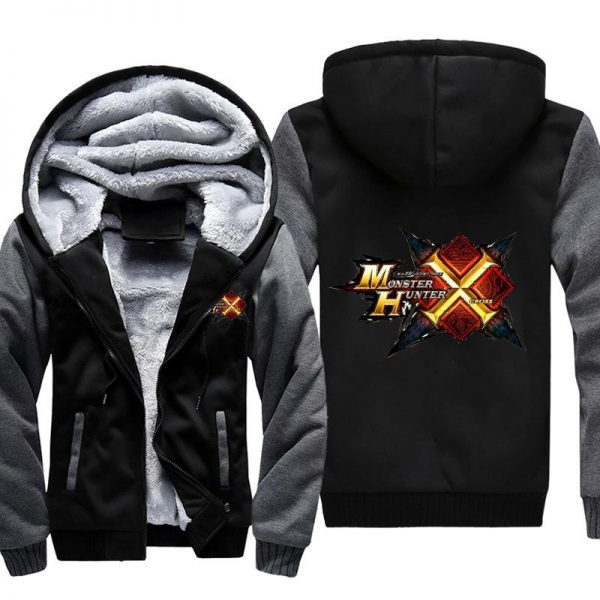 Monster Hunter Jackets - Solid Color Monster Hunter Game X Icon Super Cool Fleece Jacket