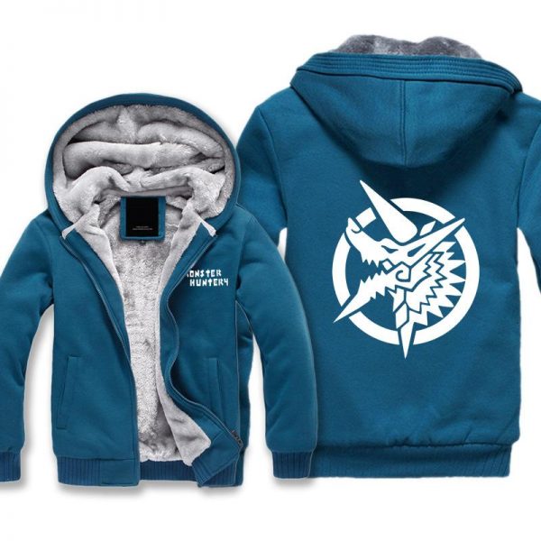Monster Hunter Jackets - Solid Color Monster Hunter Ray Wolf Dragon Fleece Jacket