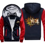 Monster Hunter Jackets - Solid Color Monster Hunter Ray Wolf Dragon Icon Fleece Jacket