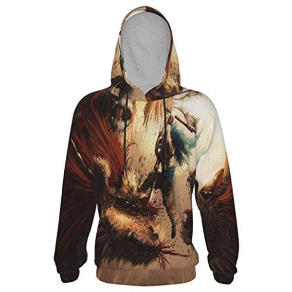 Monster Hunter World Hoodies -  3D Print Pullover Hooded Sweatshirt For Teens
