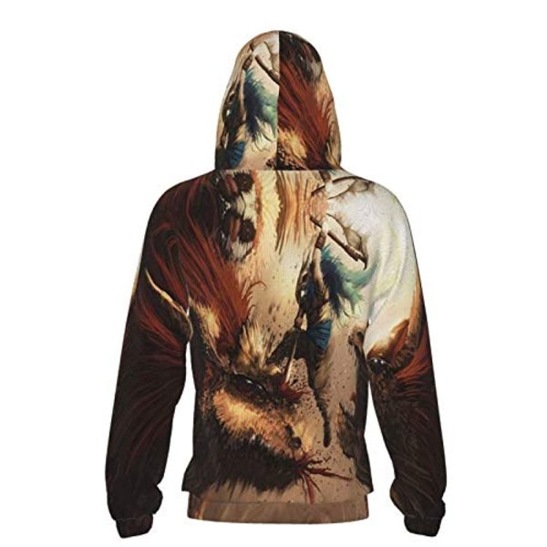 Monster Hunter World Hoodies -  3D Print Pullover Hooded Sweatshirt For Teens