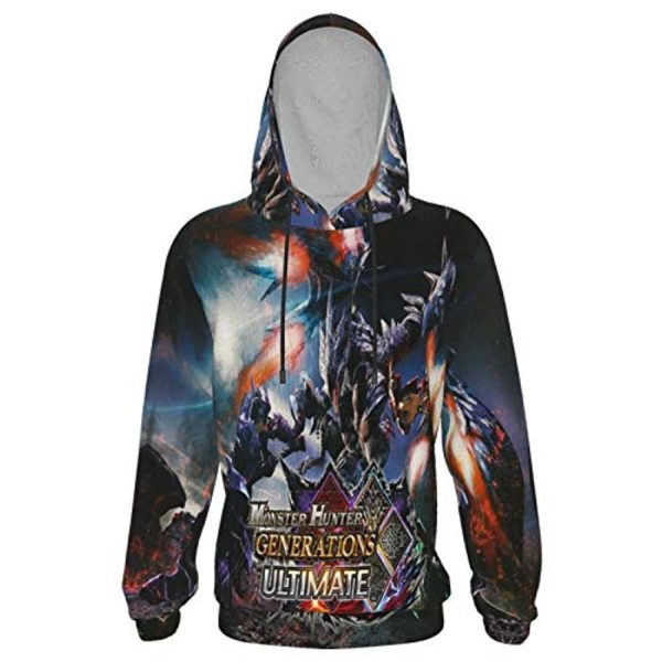 Monster Hunter World Hoodies -  3D Print Pullover Hooded Sweatshirt For Teens