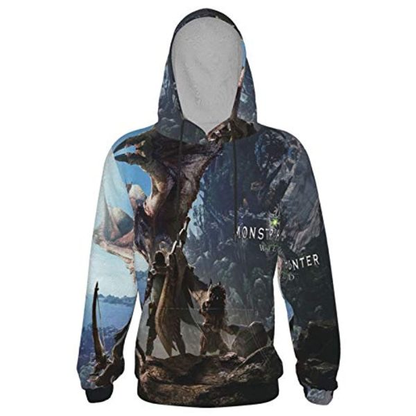 Monster Hunter World Hoodies -  3D Print Pullover Hooded Sweatshirt For Teens
