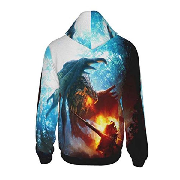 Monster Hunter World Hoodies -  3D Print Pullover Hooded Sweatshirt For Teens