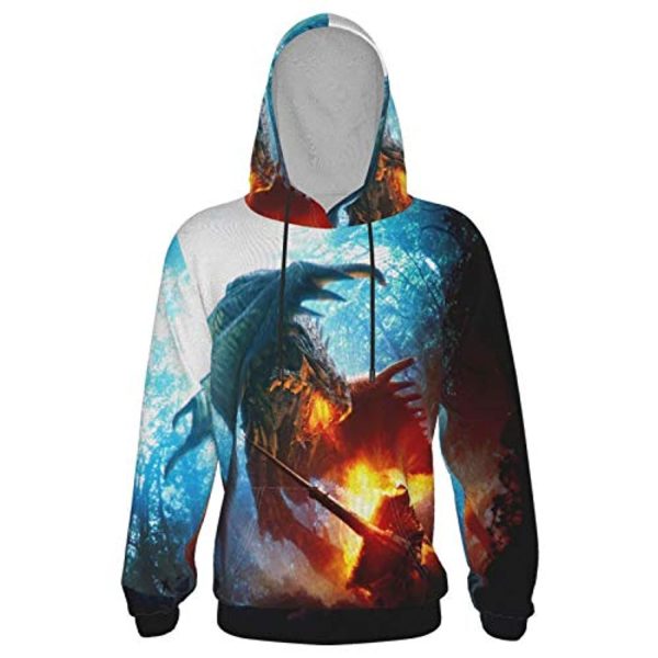 Monster Hunter World Hoodies -  3D Print Pullover Hooded Sweatshirt For Teens