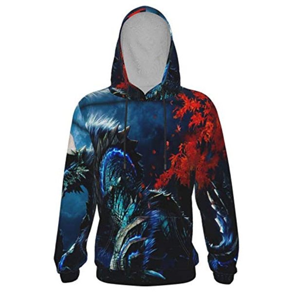 Monster Hunter World Hoodies -  3D Print Pullover Hooded Sweatshirt For Teens