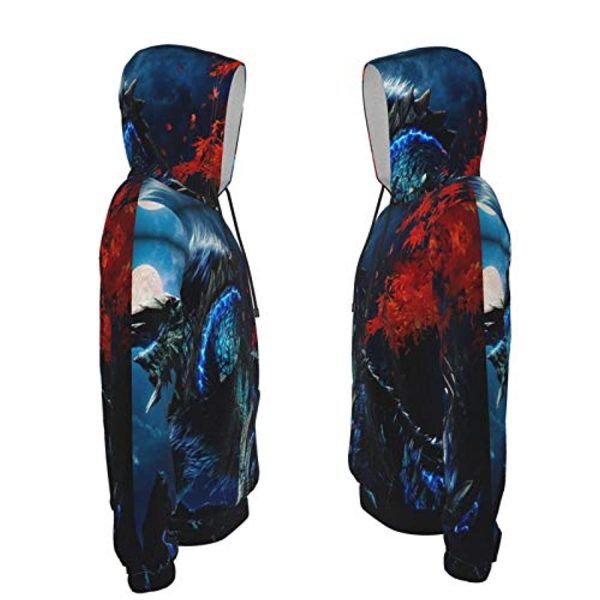 Monster Hunter World Hoodies -  3D Print Pullover Hooded Sweatshirt For Teens