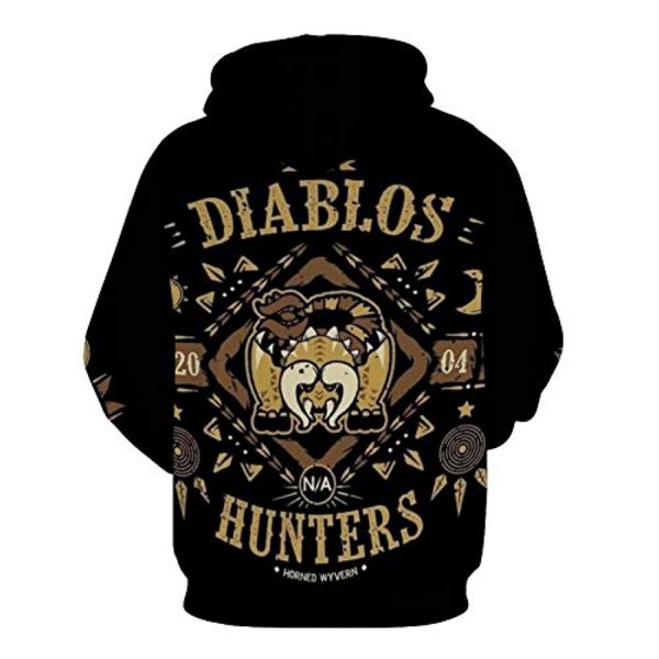 Monster Hunter World Hoodies - Diablos 3D Print Casual Pullover