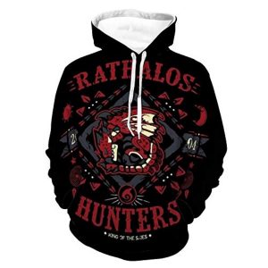 Monster Hunter World Hoodies - Rathalos 3D Print Casual Pullover