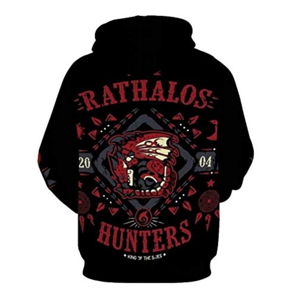 Monster Hunter World Hoodies - Rathalos 3D Print Casual Pullover