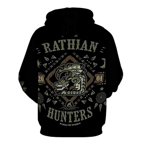 Monster Hunter World Hoodies - Rathian 3D Print Casual Pullover