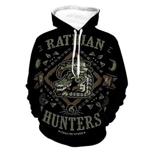 Monster Hunter World Hoodies - Rathian 3D Print Casual Pullover