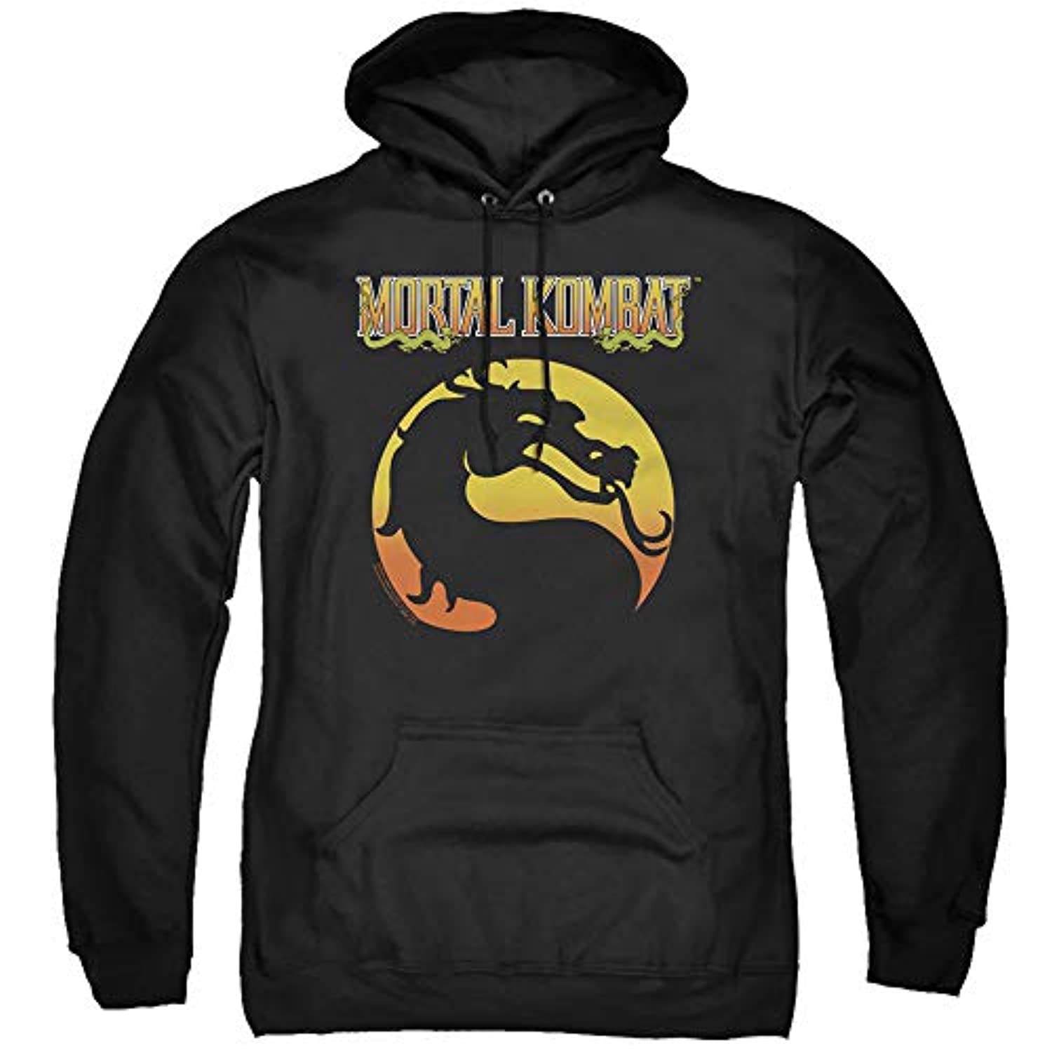 Mortal Kombat Hoodie - Dragon Logo 3D Print Black Pullover Drawstring ...