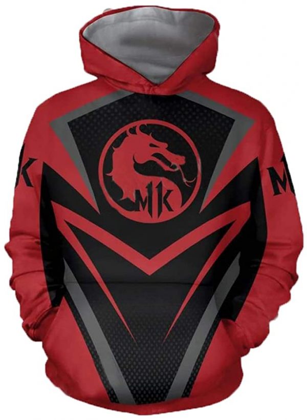 Mortal Kombat Hoodie -  Dragon Logo Unisex 3D Print Pullover Drawstring Hoodie 5 Colors Optional