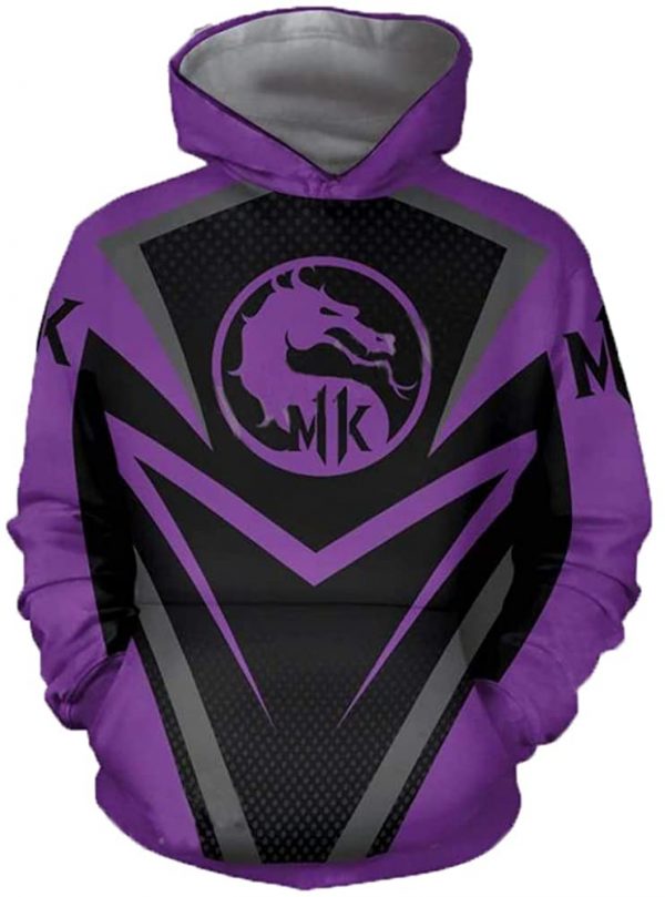 Mortal Kombat Hoodie -  Dragon Logo Unisex 3D Print Pullover Drawstring Hoodie 5 Colors Optional