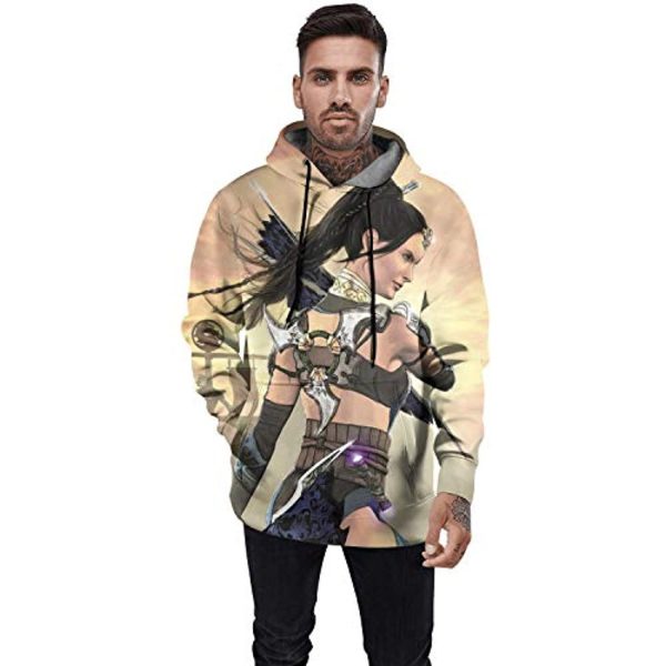 Mortal Kombat Hoodie - Kitana Beige Unisex 3D Print Pullover Drawstring Hoodie