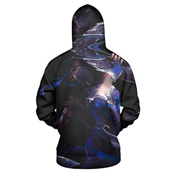 Mortal Kombat Hoodie - Kitana Black Unisex 3D Print Pullover Drawstring Hoodie