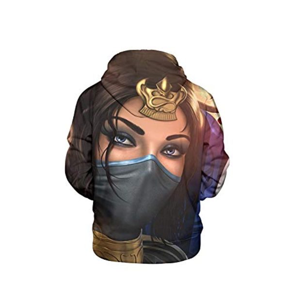 Mortal Kombat Hoodie - Kitana Golden Unisex 3D Print Pullover Drawstring Hoodie