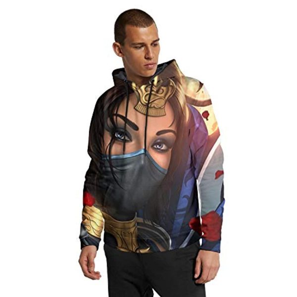 Mortal Kombat Hoodie - Kitana Golden Unisex 3D Print Pullover Drawstring Hoodie