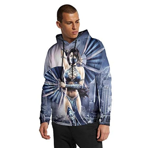 Mortal Kombat Hoodie - Kitana Light Purple Unisex 3D Print Pullover Drawstring Hoodie