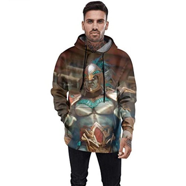 Mortal Kombat Hoodie - Kotal Kahn Grey Unisex 3D Full Print Pullover Drawstring Hoodie