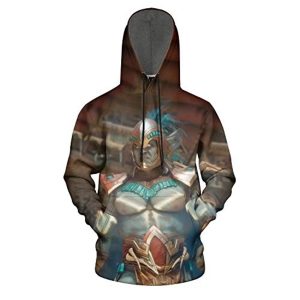 Mortal Kombat Hoodie - Kotal Kahn Grey Unisex 3D Full Print Pullover Drawstring Hoodie