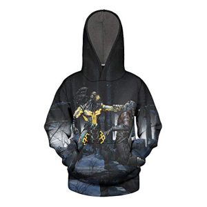 Mortal Kombat Hoodie - Mortal Kombat Character Unisex 3D Print Pullover Drawstring Hoodie