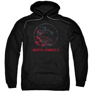 Mortal Kombat Hoodie - Mortal Kombat X Dragon Seal Logo 3D Print Black Pullover Drawstring Hoodie