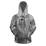Mortal Kombat Hoodie - Scorpion Gray Unisex 3D Print Pullover Drawstring Hoodie