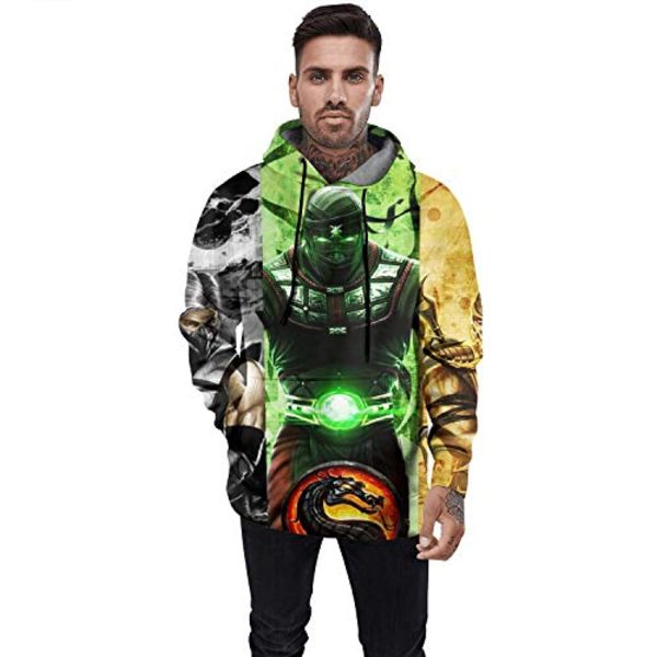 Mortal Kombat Hoodie - Scorpion-Raiten 3D Print Pullover Drawstring Hoodie Unisex