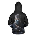 Mortal Kombat Hoodie - Sub-Zero Black Unisex 3D Print Pullover Drawstring Hoodie