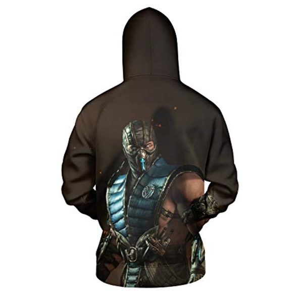 Mortal Kombat Hoodie - Sub-Zero Black Unisex 3D Print Pullover Drawstring Hoodie