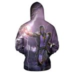 Mortal Kombat Hoodie - Sub-Zero Purple Unisex 3D Full Print Funny Pullover Hoodie