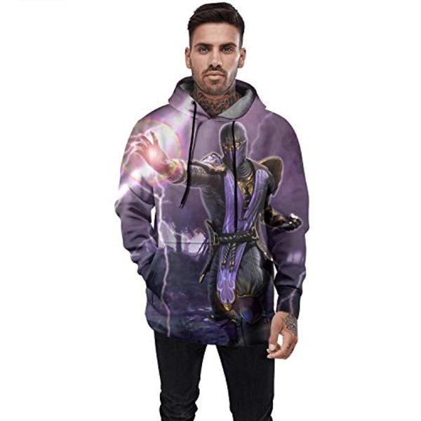 Mortal Kombat Hoodie - Sub-Zero Purple Unisex 3D Full Print Funny Pullover Hoodie