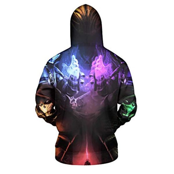 Mortal Kombat Hoodie - Unisex 3D Realistic Digital Pullover Drawstring Hoodie