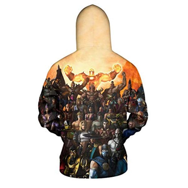 Mortal Kombat Hoodie - Unisex Characters 3D Print Pullover Drawstring Hoodie