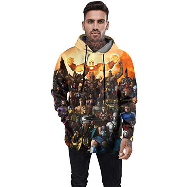 Mortal Kombat Hoodie - Unisex Characters 3D Print Pullover Drawstring Hoodie