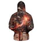 Mortal Kombat Hoodie - Unisex Flame 3D Print Pullover Drawstring Hoodie